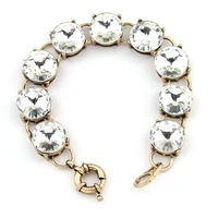 crystal jewelry clear dot bracelet bangle fashion big glass stone jewelry for women