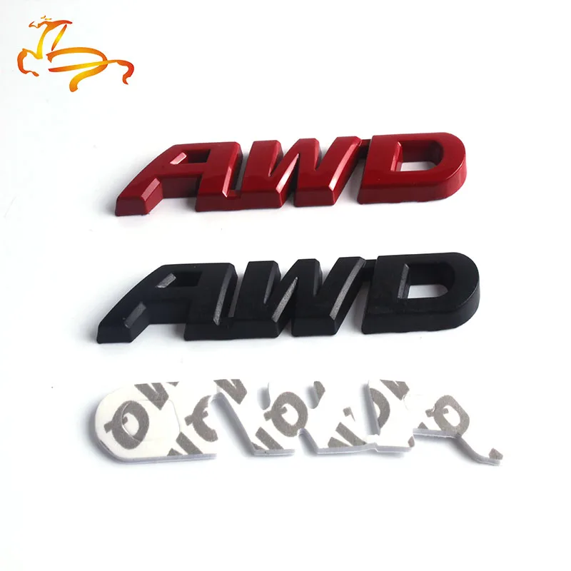 

10x Car Styling Chrome Metal Sticker AWD Emblem Badge Rear Decal Logo for Toyota Impreza Subaru Honda 4X4 Off Road SUV 4WD