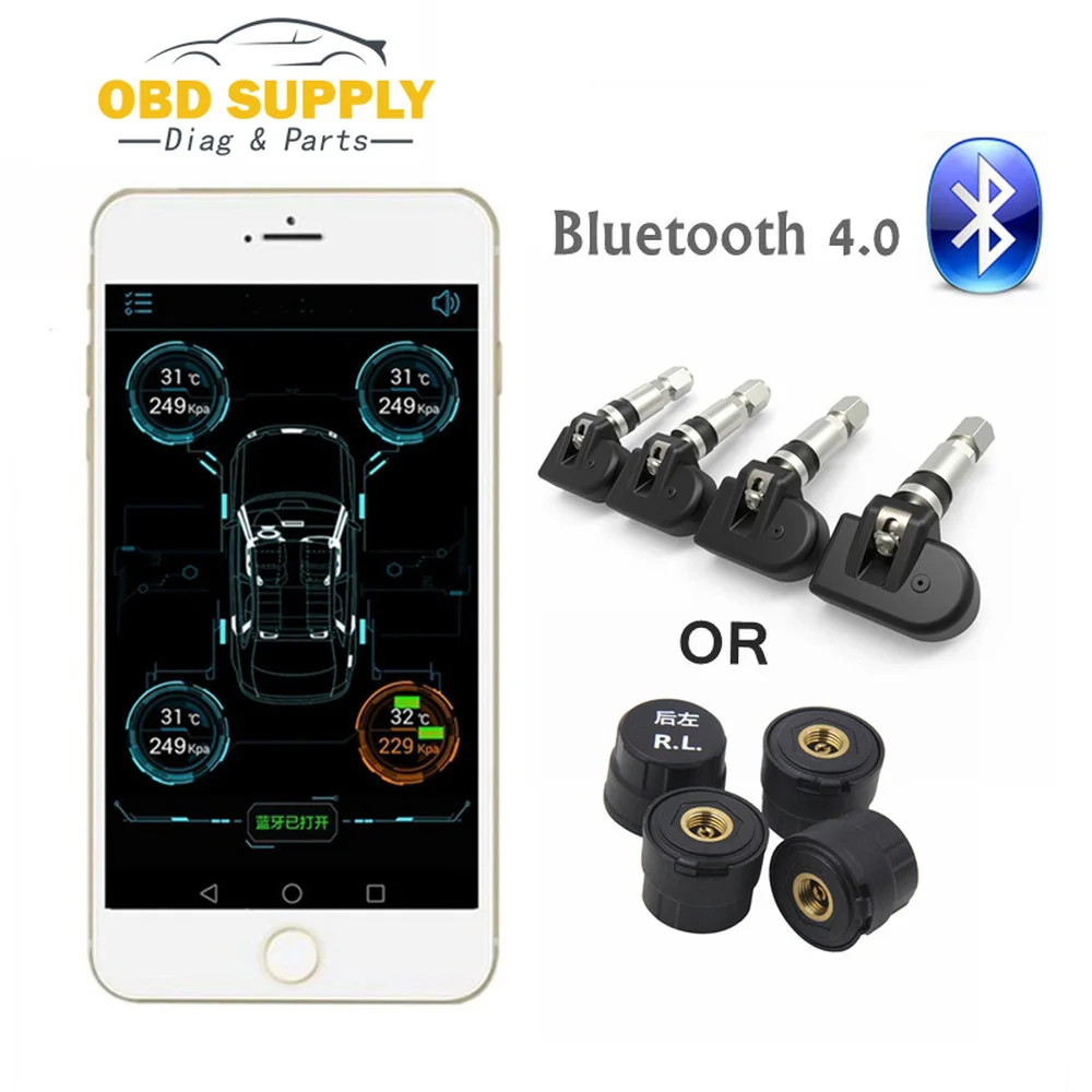 Новый TPMS Bluetooth 4 0 шин давление мониторы системы внутренний/внешний сенсор