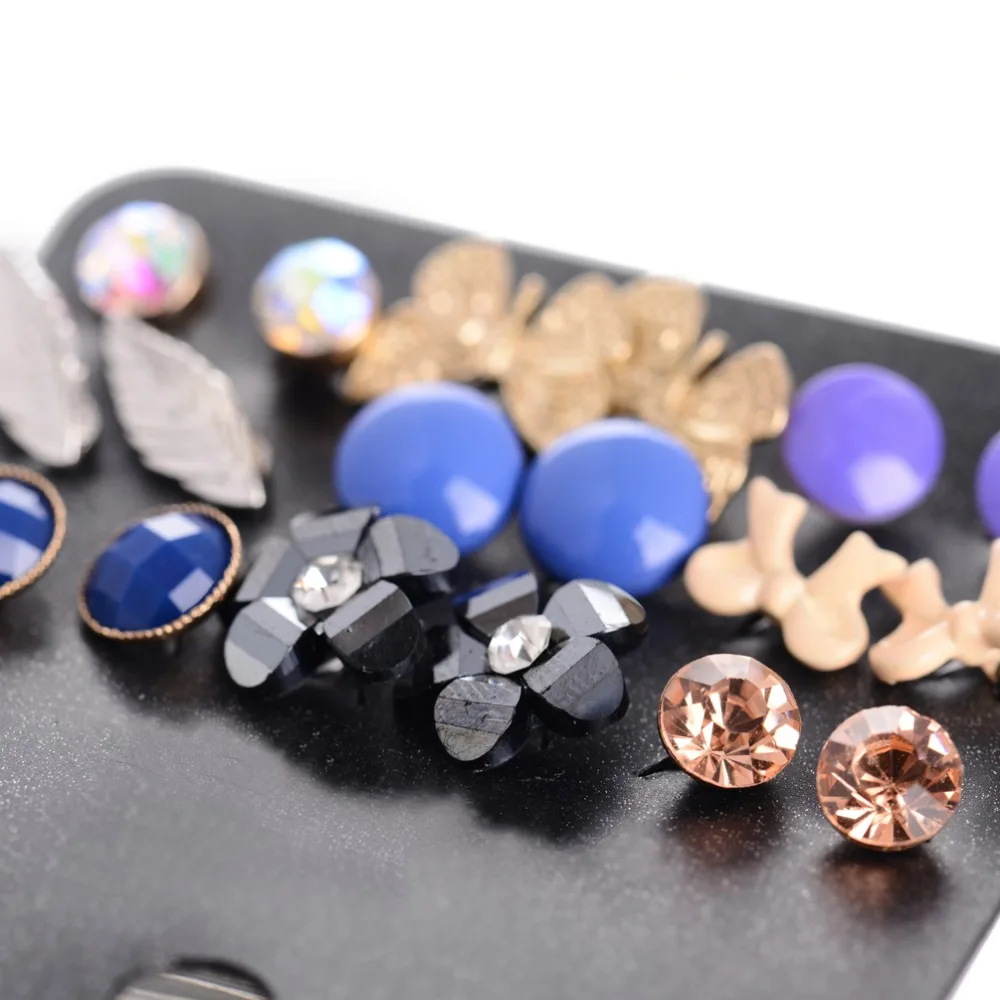 Женский винтажный комплект из серег гвоздиков и гвоздиков|flower earrings set|stud setearrings set