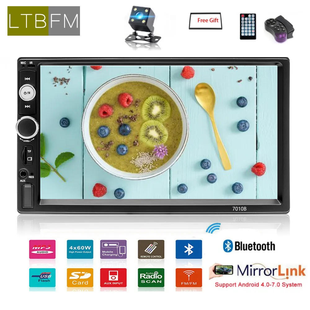 LTBFM 7 &quotHD 2 Din Автомобильный Радио Bluetooth автомобильный стерео Автозвук видео плеер