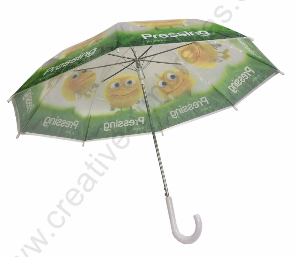 Customized mass cargo Oem Ex-factory 3D digital cartoon printing POE umbrella environmental protecting transparent PVC parasol | Бытовые