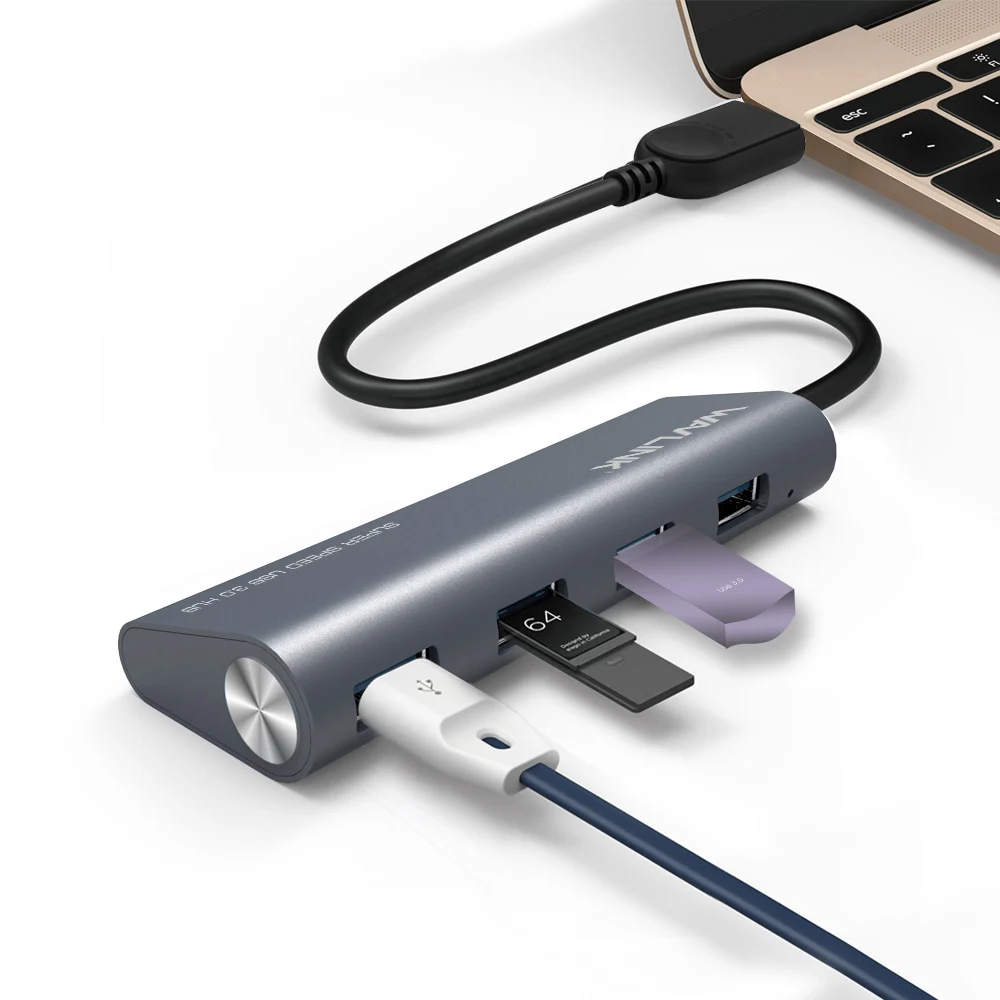 Суперскоростная 4 портовая док станция usb 3 0 5 Гбит/с алюминиевая стандартная