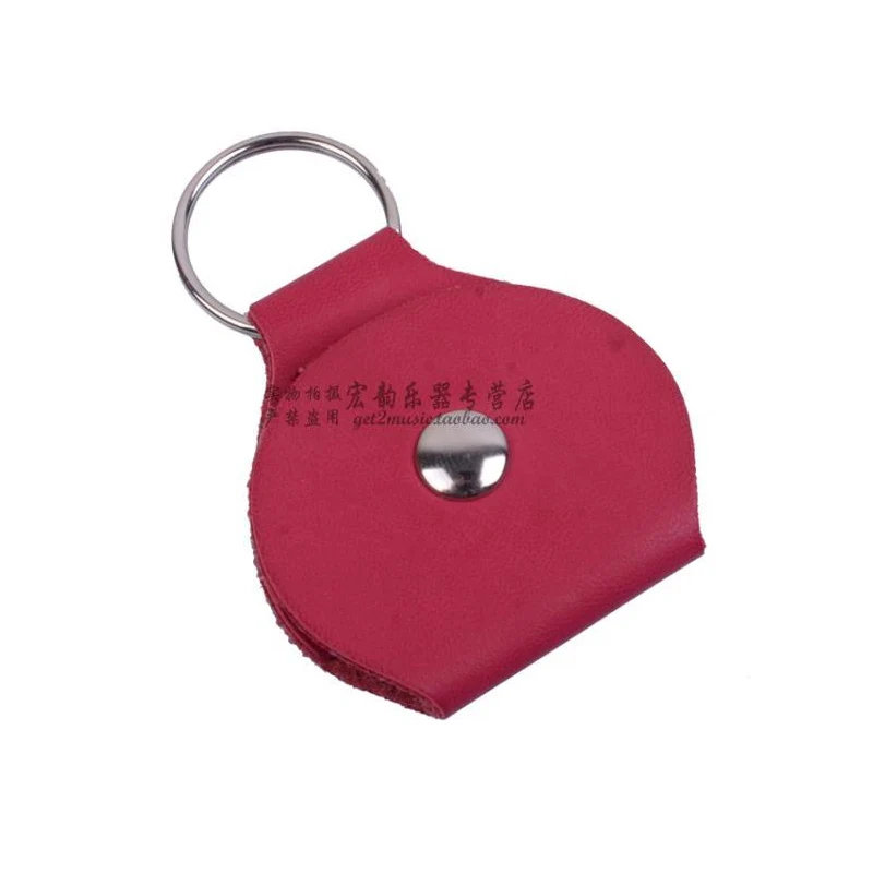 

50 pcs/lot PU Leather Guitar Pick-Bag Picks Holder Guitarra Plectrum Case with Keychain 3 colours available Free Shipping
