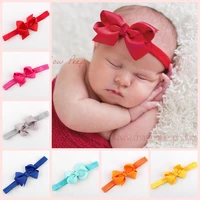 top bebe bow headband ribbon crooked bow with elastic headband newborn hair accessories little girls hairband 20pcslot