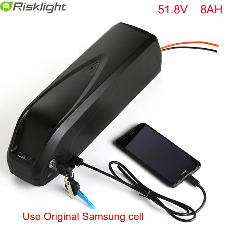 52v Ebike аккумулятор 8ah Электрический велосипед литий ионный 18650 с USB для 1000w mid drive