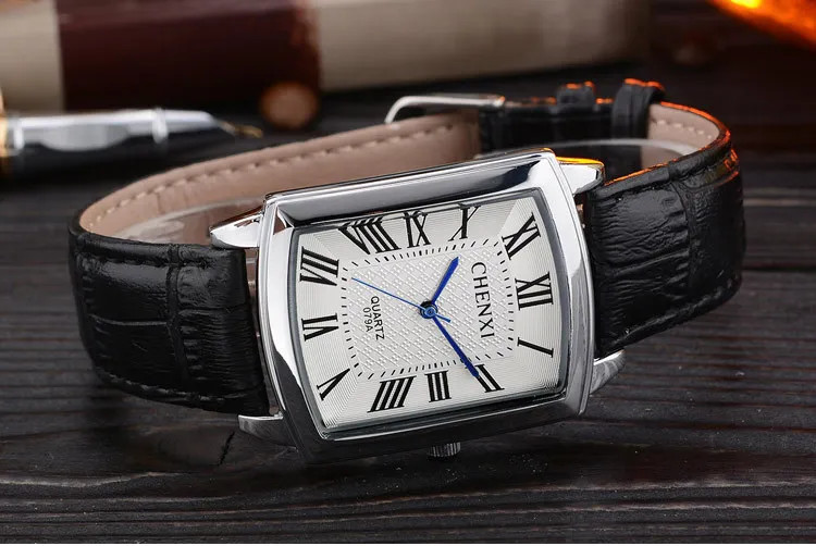 Парные женские и мужские повседневные часы роскошный бренд квадратный циферблат