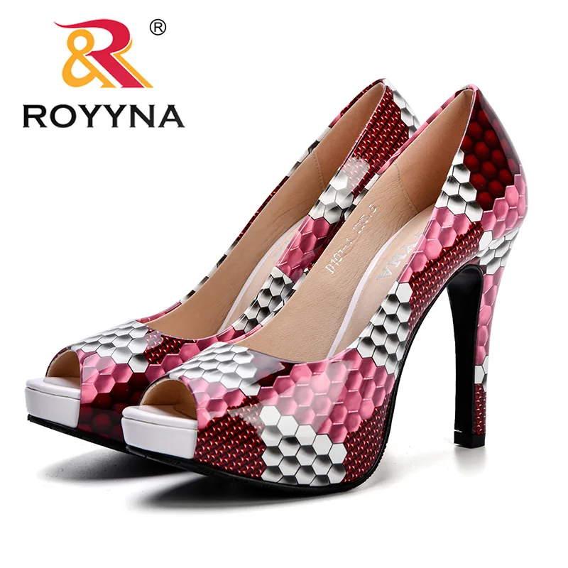 Туфли лодочки ROYYNA женские на высоком каблуке Модные дышащие туфли платформе с