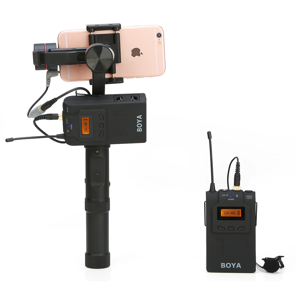 BOYA BY WM6 UHF профессиональная беспроводная система микрофона Lavalier для DSLR камеры