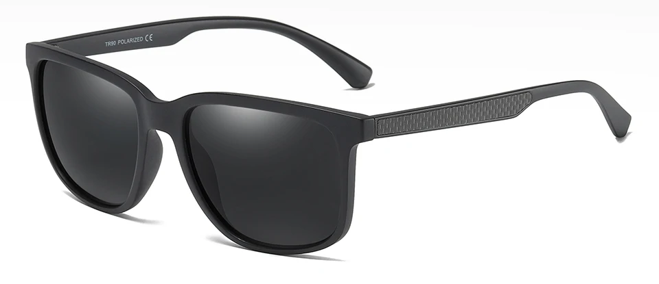 matte black Peekaboo uv400 поляризационные солнцезащитные очки для мужчин tr90 Ультра светильник вождения мужские солнцезащитные очки матовый черный Высокое качество TAC - Цвет линз: matte black