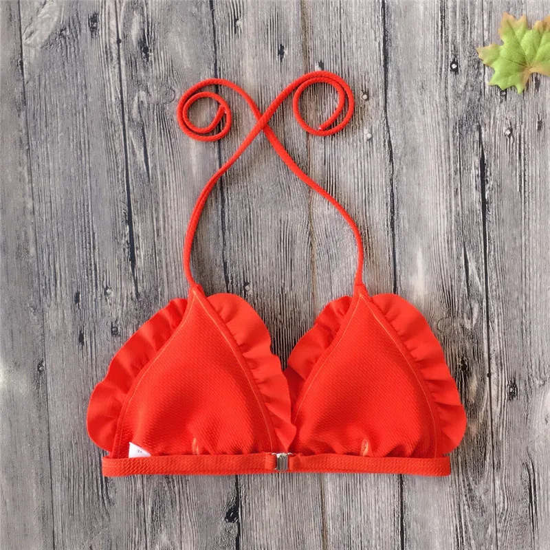 6 цветов одноцветное бикини ванный комплект низкая талия Мягкий Купальник Push Up