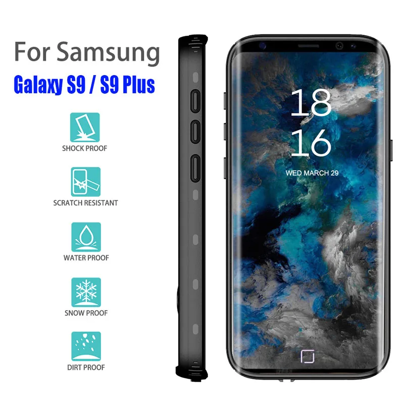 Водонепроницаемый чехол для Samsung Galaxy Note 9 S10 PLUS S9 Plus прозрачный телефона IP68 |