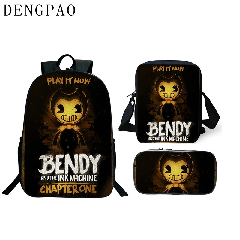 DENGPAO bendy and The Ink Machine школьные сумки рюкзак набор модный для ноутбука подростков