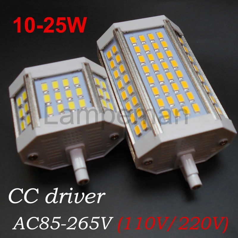 R7S Светодиодная лампа затемнения 78 мм 118 м J78 J118 110 В 120 220 230 240 260 5730smd 64LED 18 Вт 20 25 30 35 50