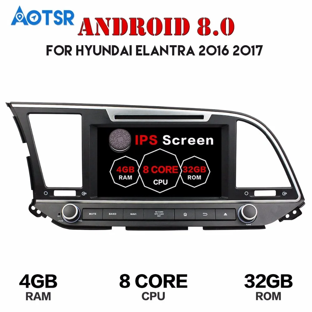 Автомагнитола 1 din Android 8 0 GPS радио для Hyundai Elantra 2016 2017 2018 сенсорный экран