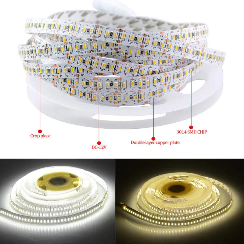 5 м SMD 300 светодиодный 600 3014 3528 5050 водонепроницаемая гибкая полоса освещения 12 В