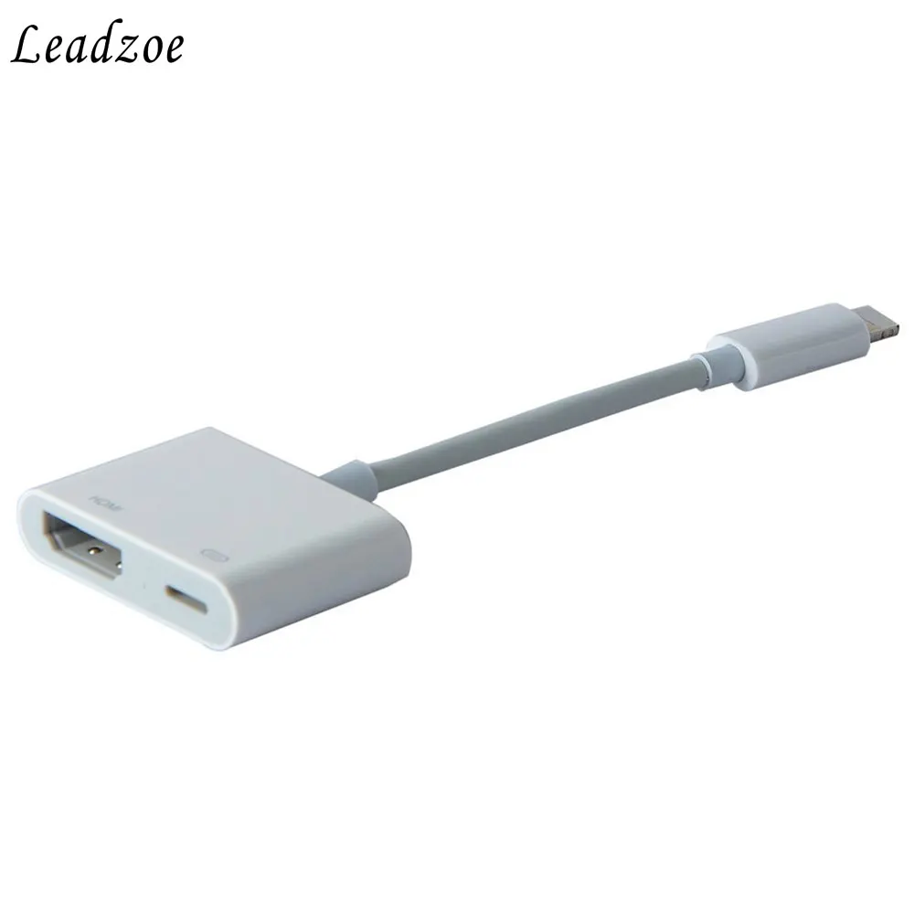 Leadzoe 1080P HDMI для Lightning AV адаптер HDTV TV цифровой кабель iPhone 8 plus 7 7plus 6 6s 5 5S iPad|cable