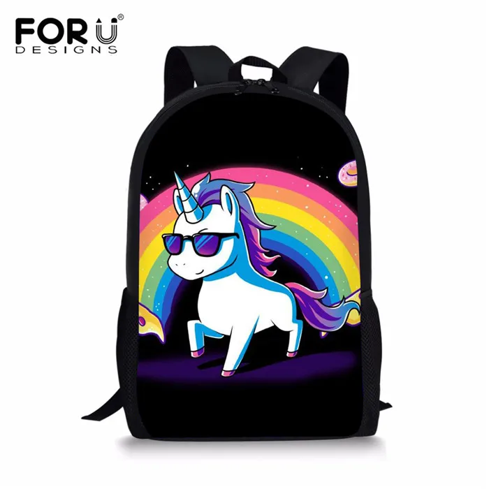 Y0142C FORUDESIGNS/шт./набор, школьный рюкзак с рисунком лошади, школьные сумки для девочек, детские сумки, детский чехол-карандаш, сумка для книг, Mochila Infantil - Цвет: Y0142C