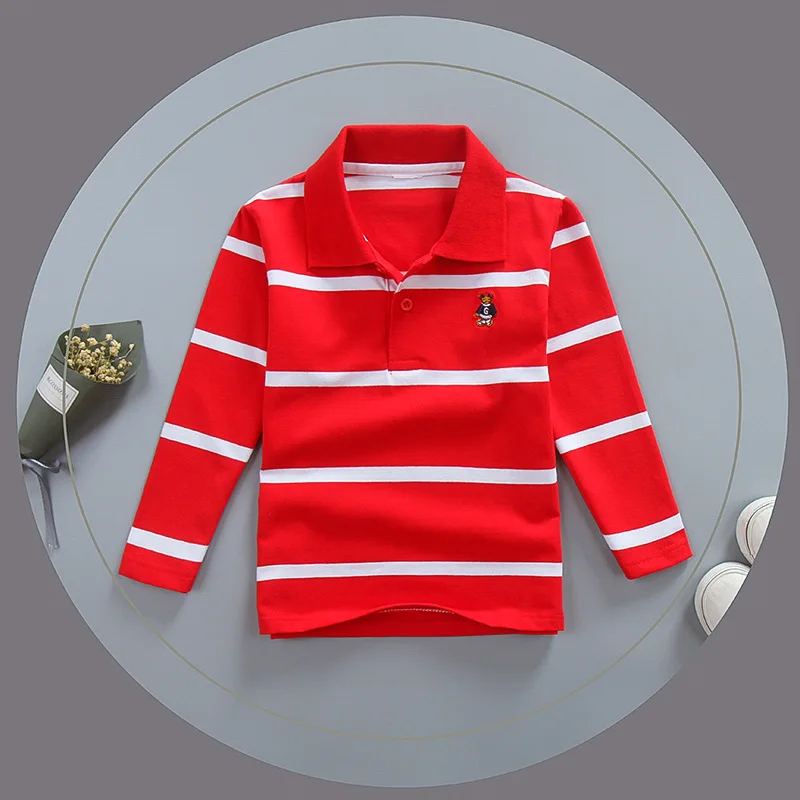 BibiCola/Весенние футболки для мальчиков хлопковые полосатые брендовые Топы 2018