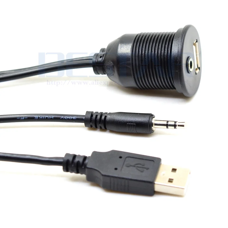 1 м USB 3,0 USB 2,0 и 3,5 мм к USB и 3,5 мм AUX удлинитель Кабель для скрытого монтажа шнур для автомобиля/лодки/прицепа циферблат пластины 3 фута