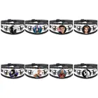 Ей глянцевые ювелирные изделия стеклянный черный кожаный браслет ювелирные изделия для женщин бижутерия дизайн Джастина Бибера