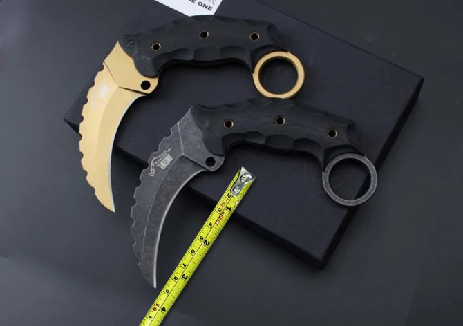 2 Вариантов! AUS-8 КЛИНОК G10 Ручка Один Karambit Малый Неподвижными Ножами кемпинг
