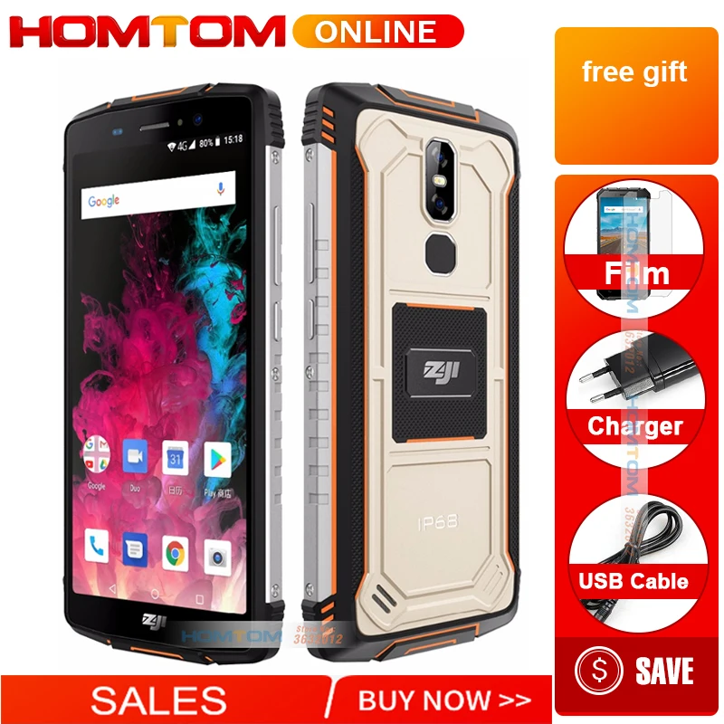 HOMTOM ZJI Z11 IP68 Водонепроницаемый Android 8 1 восемь ядер 5 99 &quot18:9 смартфон 4 Гб + 64 ГБ 10000