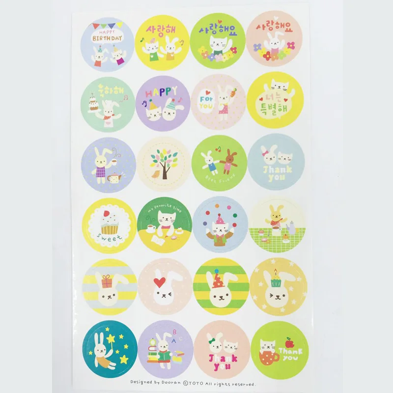 Joylong Kawaii Стикеры s Скрапбукинг милый кролик медведь уплотнения пакет DIY игрушки