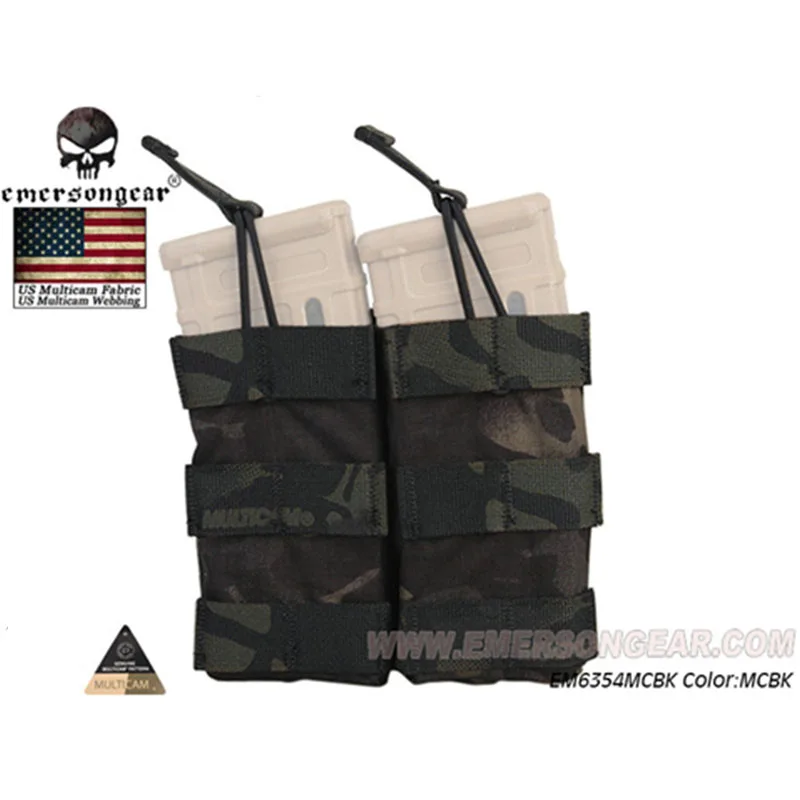 Emersongear Тактический Двойной 556 маг мешок M4 AR AK FAMAS модульный Открытый верх Molle лямки модульная сумка для пейнтбола страйкбола