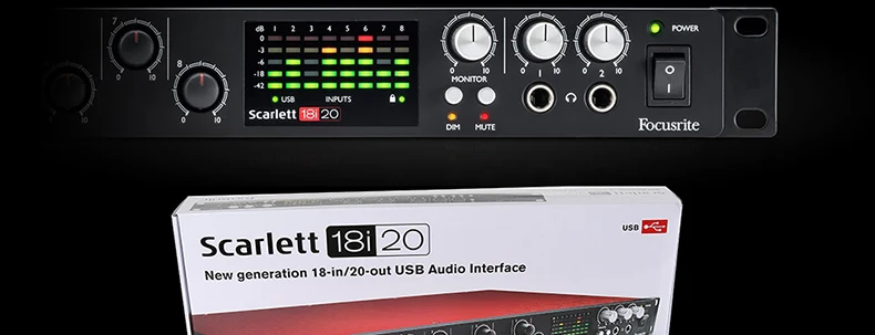 Focusrite Scarlett 18i20 звуковая карта 2nd generation usb-аудио интерфейс цифровой интерфейс 2 поколения 8-полосная АС запись