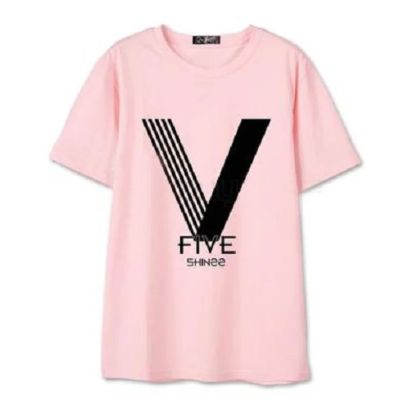 Футболка Mainlead Kpop Shinee Five хлопковая футболка унисекс с короткими