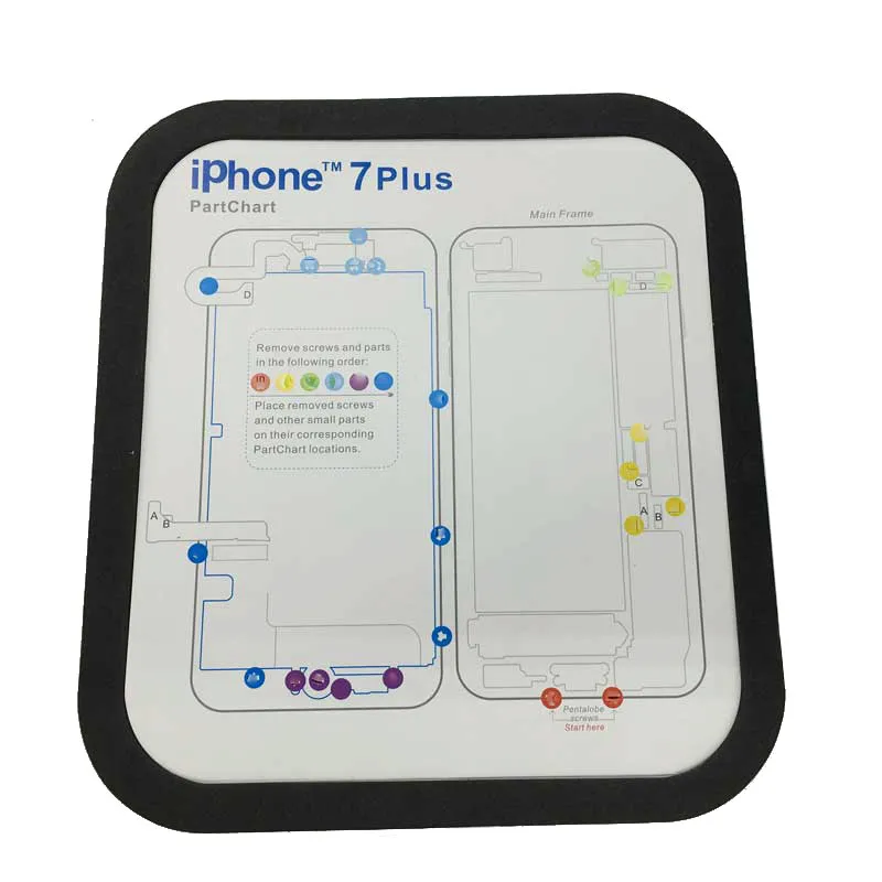 12 шт. Профессиональный направляющий коврик для iPhone XsMax XR XS X 8P 8 7P 6 6s 6p 6s p Магнитный винт Хранитель диаграмма коврик для ремонта телефона инструменты