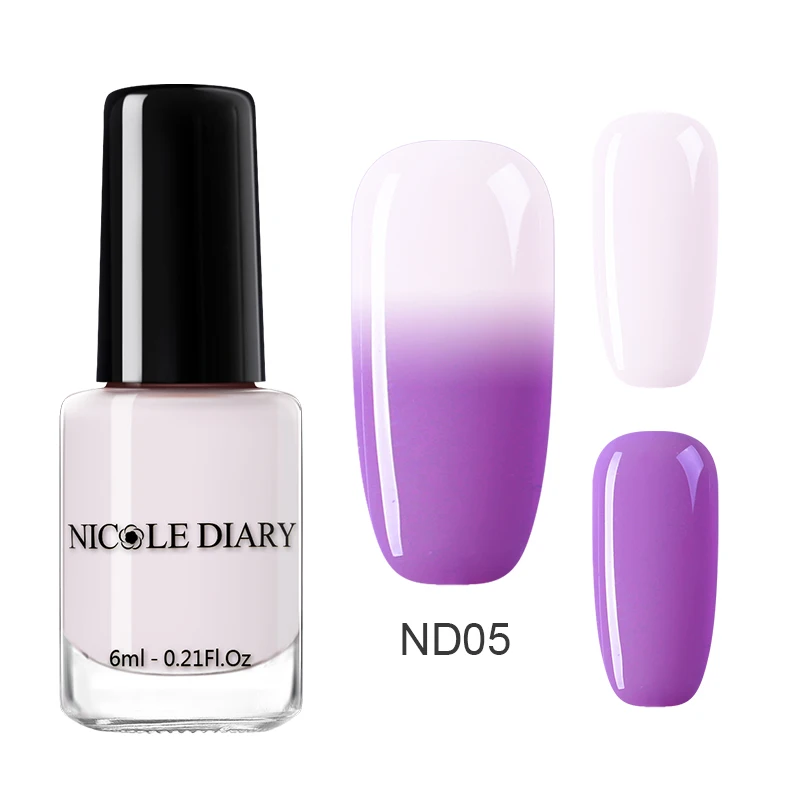 ND05 NICOLE DIARY 6 мл Лак для ногтей Солнечный свет меняющий цвет пилинг лак для ногтей маникюр DIY лак - Цвет: ND05