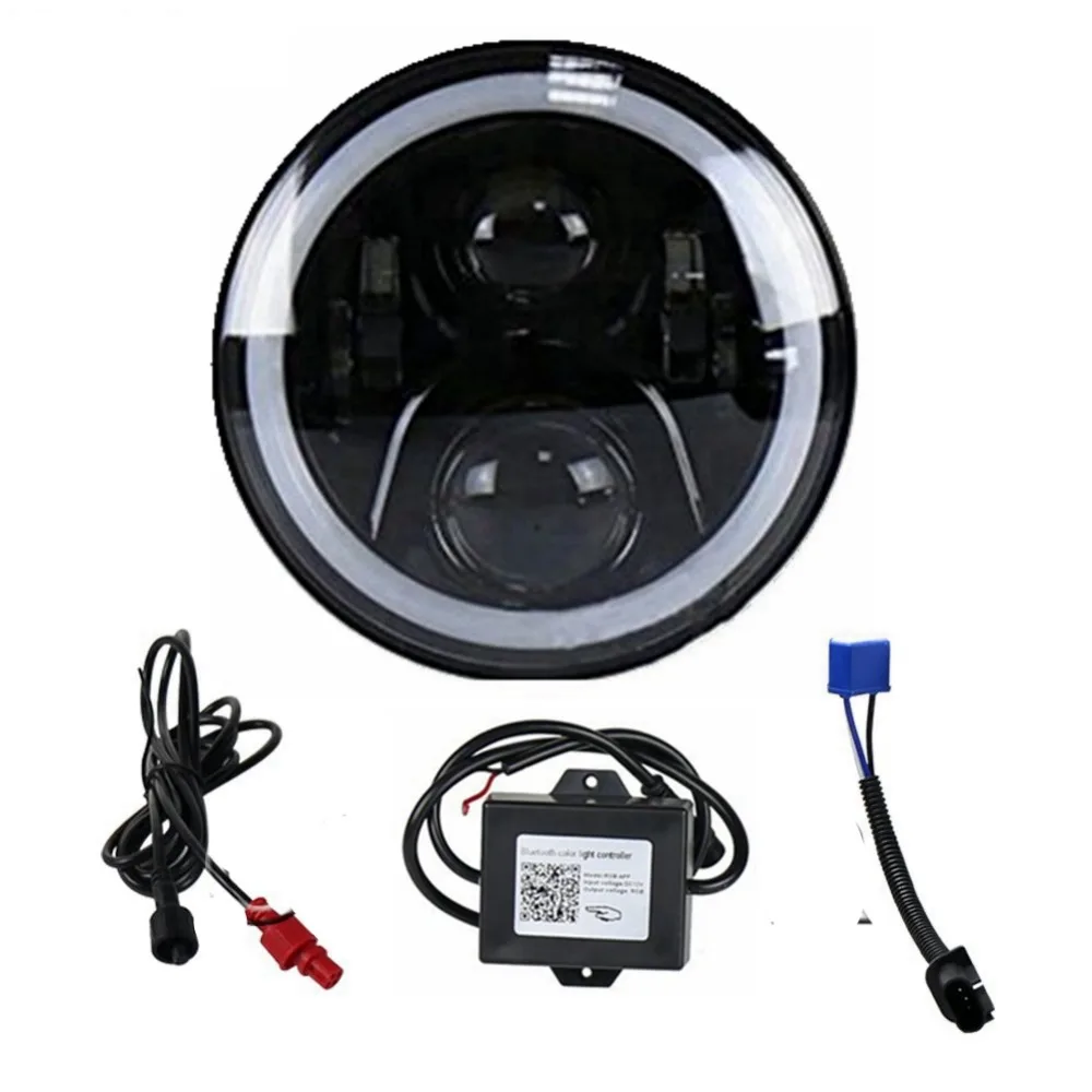 7 &quotH4 RGB Halo Bluetooth приложение управления светодиодная фара корпус кронштейн для
