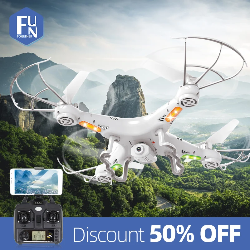 Дрон Funtogether с WiFi камерой в режиме реального времени передача FPV HD камера без