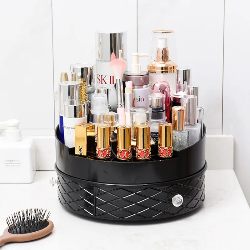 

Makeup Organizer Fashion Cosmetic Storage Lipstick Holder Dressing Table Organizer With Drawer Jewelry Storage Case Make Up Box