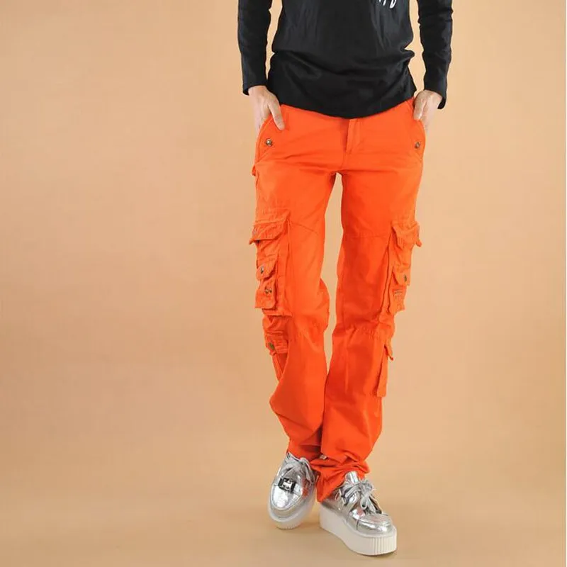 Женские брюки карго #0901 2020 повседневные джоггеры с боковыми карманами уличная