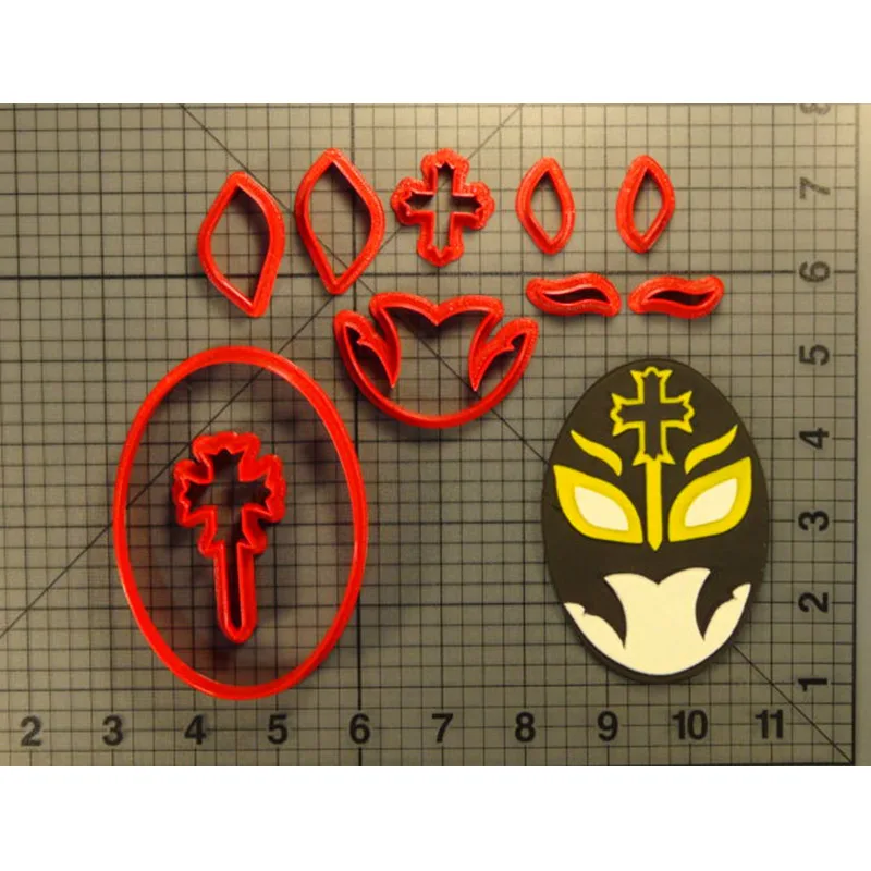 Мультяшная маска для печенья Lucha Libre резак на заказ набор нарезки с 3D принтом