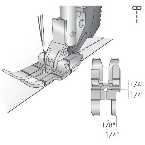 Pfaff швейные машины оснастки на 1/4 &quotСтеганая нога с IDT #820926096|machine snap|machine sewing