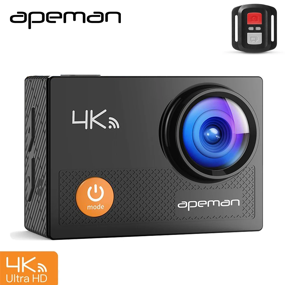Apeman экшн Камера A77 4 К 1080 P подводная экшен фотоаппарат профессионал Wi-Fi спорт шлем
