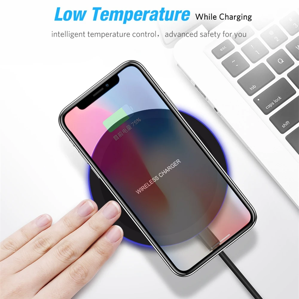 FDGAO 5 Вт Qi Беспроводное зарядное устройство для iPhone X Xs MAX XR 8 plus Быстрая зарядка Samsung