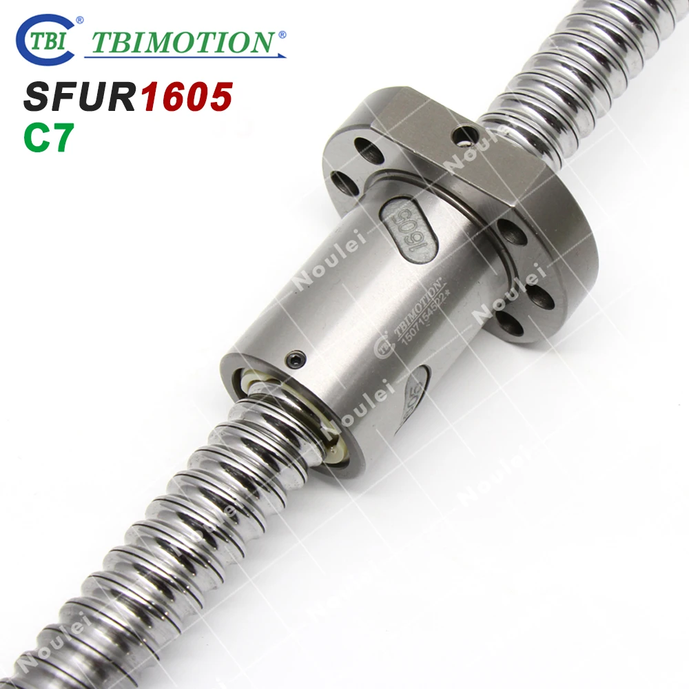 Шариковый винт TBI 1605 C7 CNC шариковый 800 мм 900 с фланцевой шариковой гайкой SFU1605 SFNU1605