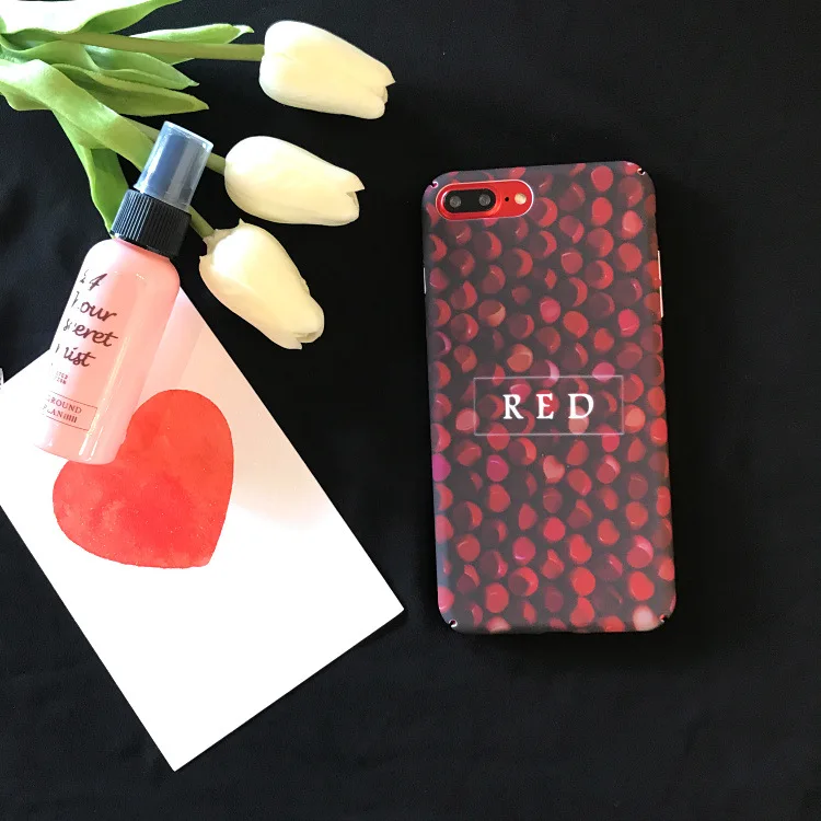 Креативные милые красные чехлы для телефонов iPhone 6 чехол Apple 6S 7 Plus 6splus IMD ТПУ