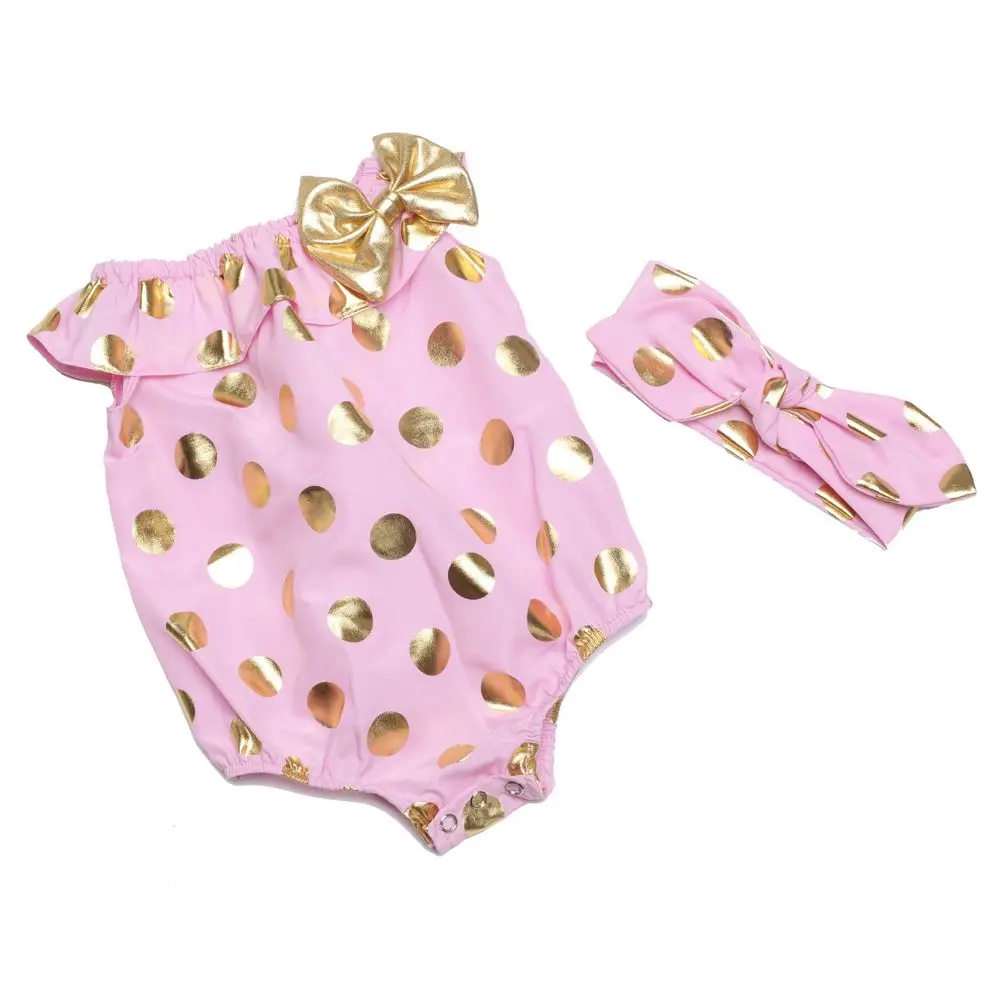 Мятный Детский комбинезон в горошек для девочек костюм Аква с оборками маленьких