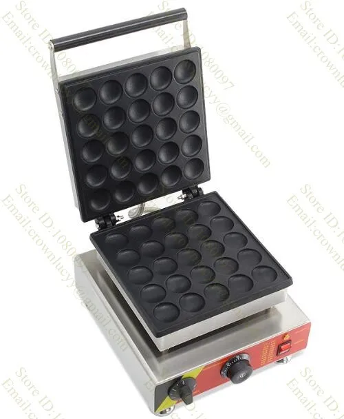 Коммерческий 110 v 220 v Электрический 25 pcs голландское печенье мини блинница железная вафельница машина форма для гриля плиты и дозатор