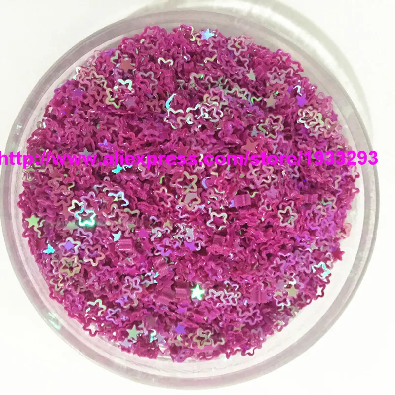 Пайетки из ПВХ с полыми цветами для дизайна ногтей 100 г (15000 шт.) 4 мм|sequin one shoulder