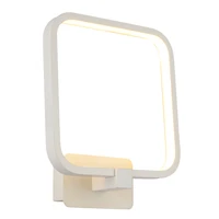 modern 15w led bedroom wall light square white aluminum frame mirror front wall sconce creative stair corridor bathroom wall lig