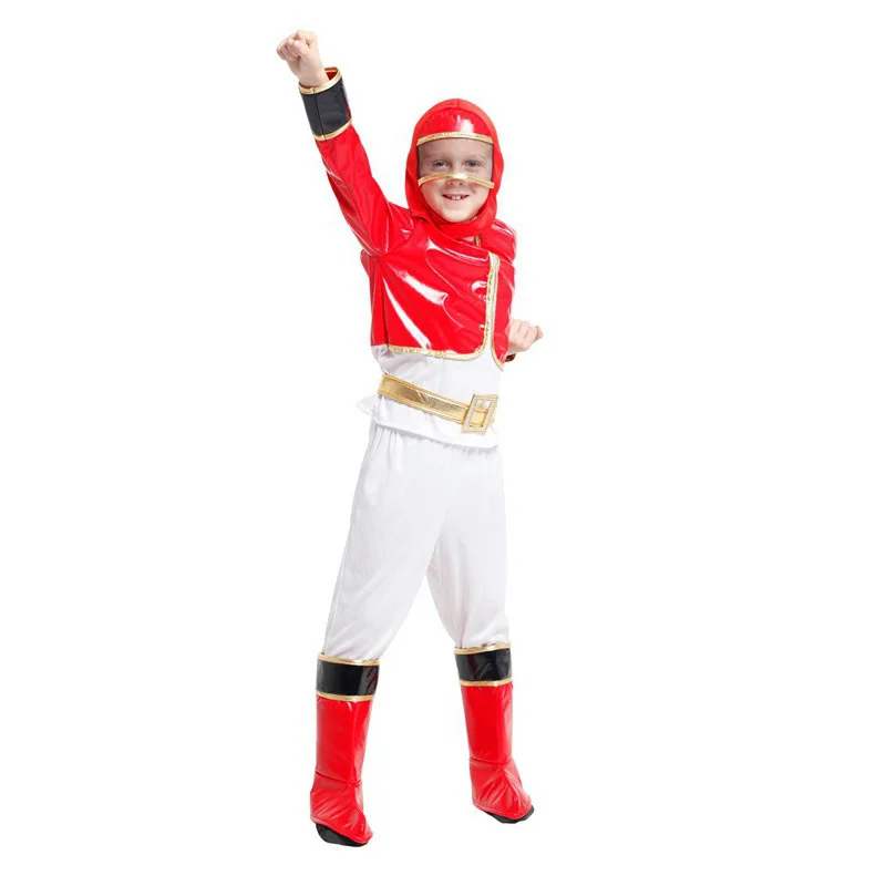 Детский костюм для косплея из аниме команда агентов синий/красный 2 цвета|halloween