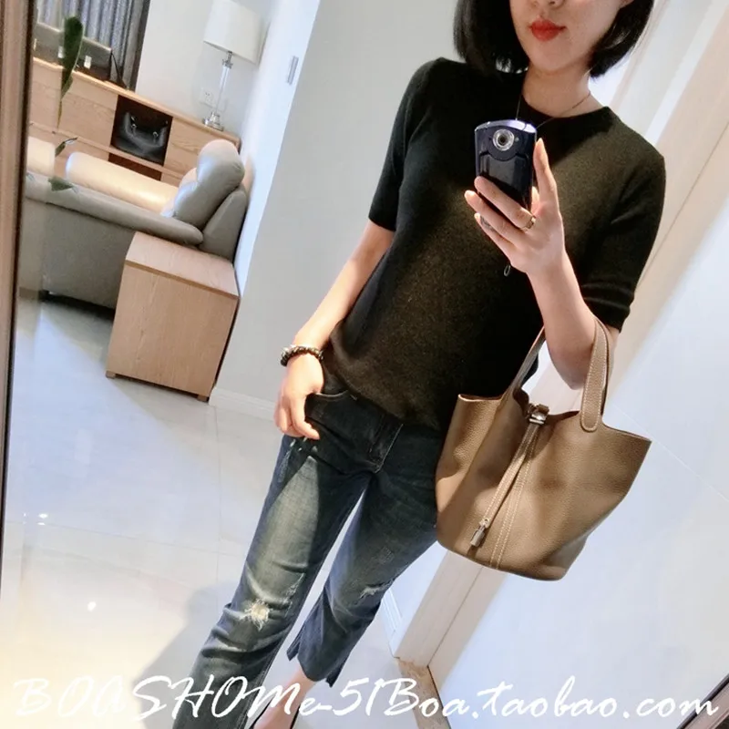 Женский кашемировый пуловер с круглым вырезом свободный стильный джемпер