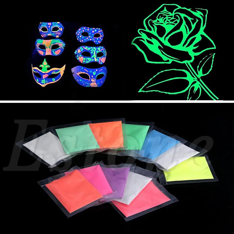 Флуоресцентный суперяркий пигмент светящийся в темноте пудра|pigment glow|pigment